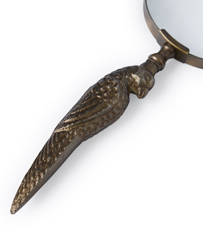 Kuş Formunda Saplı Metal Büyüteç(23x11x2 Cm)