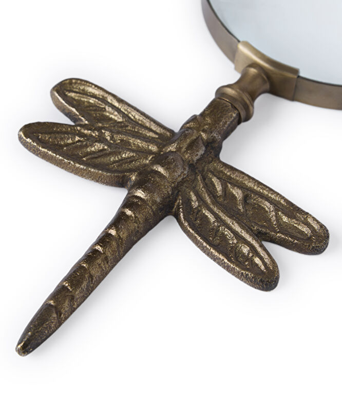 Yusufçuk Formunda Saplı Metal Büyüteç(23x11x2 Cm)