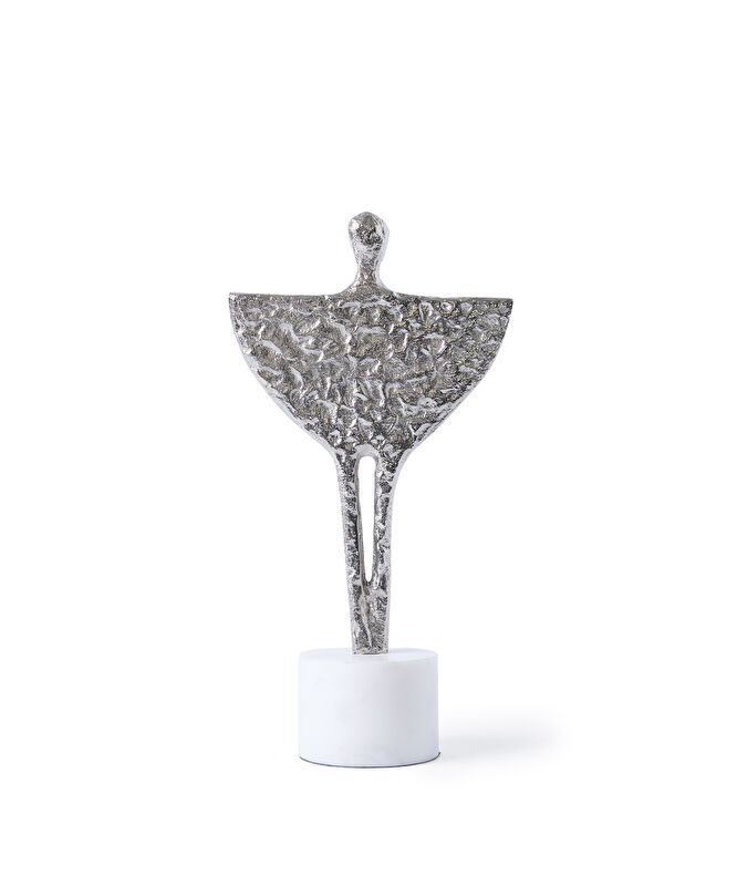 Mermer Standlı Soyut Dekoratif Obje(16x28 Cm)