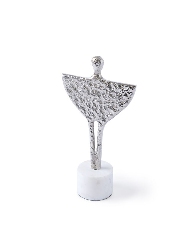 Mermer Standlı Soyut Dekoratif Obje(16x28 Cm)