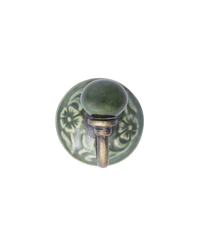 Seramik Detaylı Metal Dekoratif Askı(6x10 Cm)