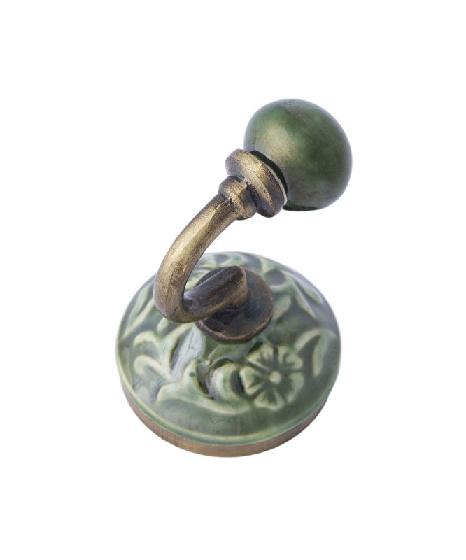 Seramik Detaylı Metal Dekoratif Askı(6x10 Cm)