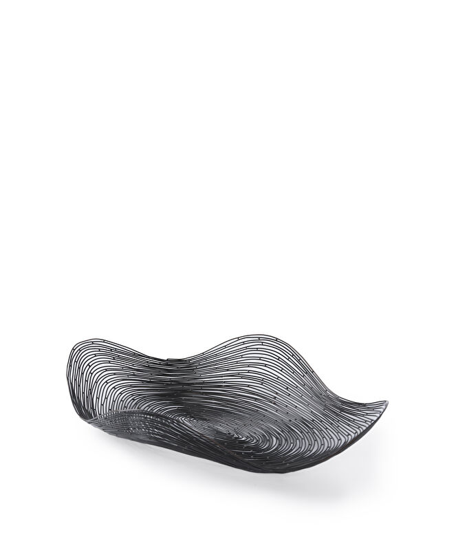 Metal Asimetrik Formlu Sepet(42x29x9 Cm)