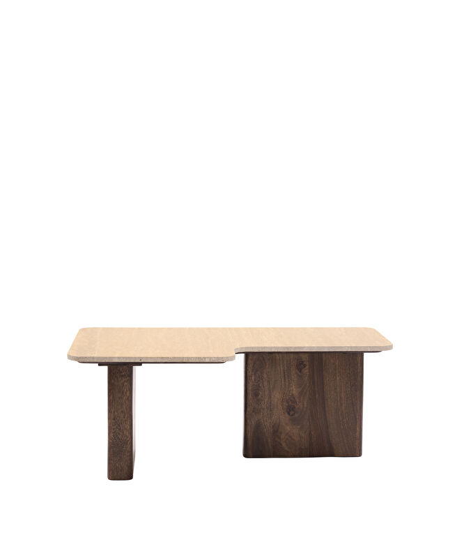 Mango Ağacı Traverten Orta Sehpa(100x100x44 Cm)