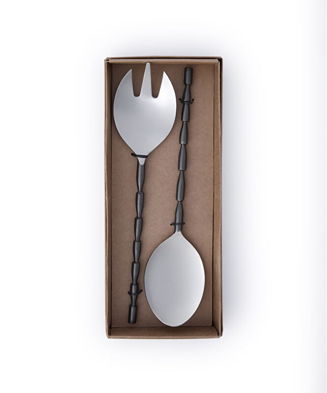 Paslanmaz Çelik Salata Servis Seti(12x30x4 Cm)