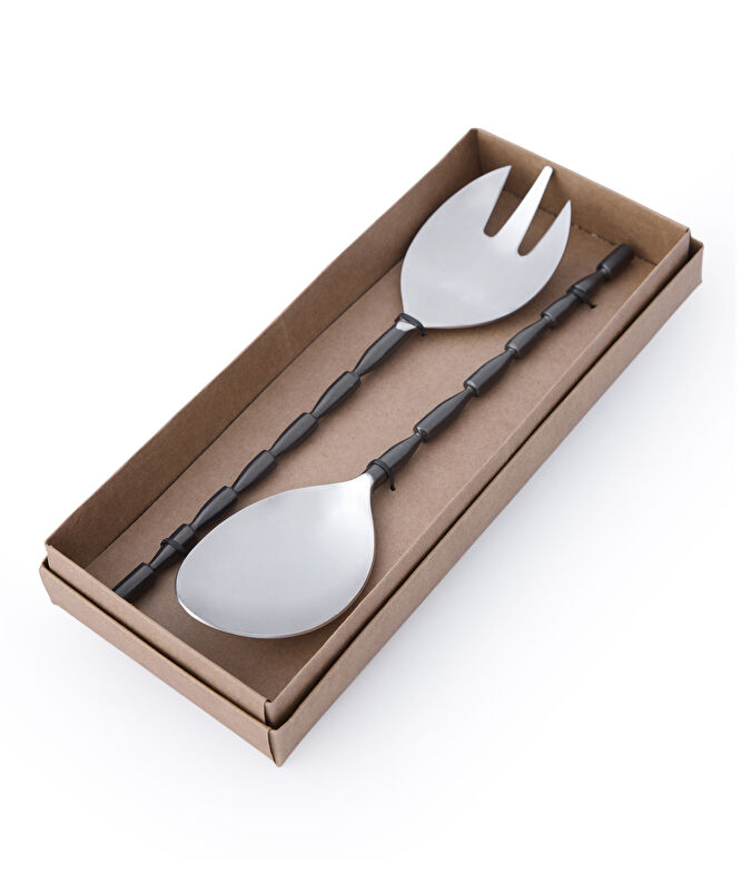 Paslanmaz Çelik Salata Servis Seti(12x30x4 Cm)