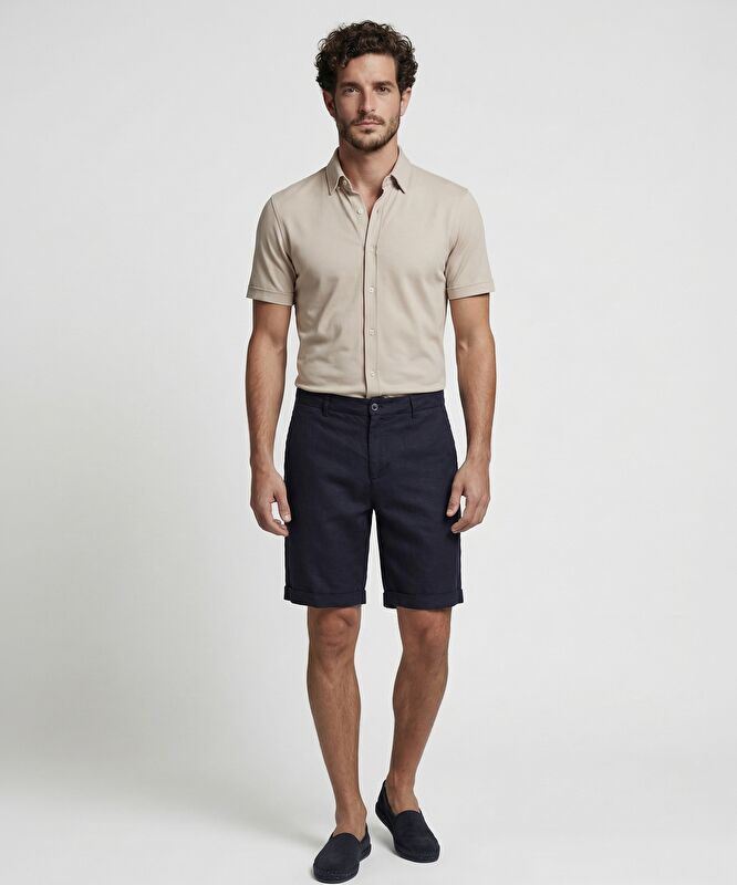 Regular Normal Bel Bermuda/Şort