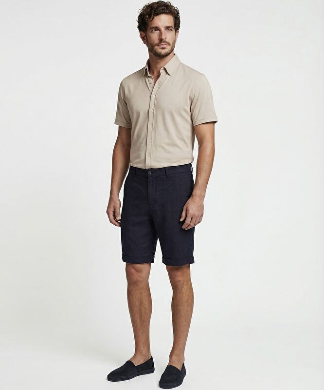 Regular Normal Bel Bermuda/Şort