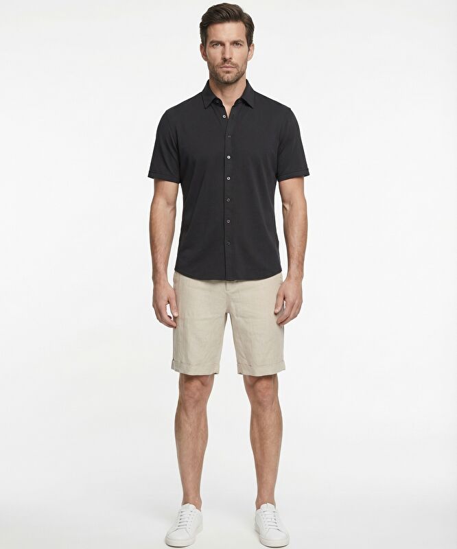 Regular Gömlek Yaka Kısa Kol Gömlek