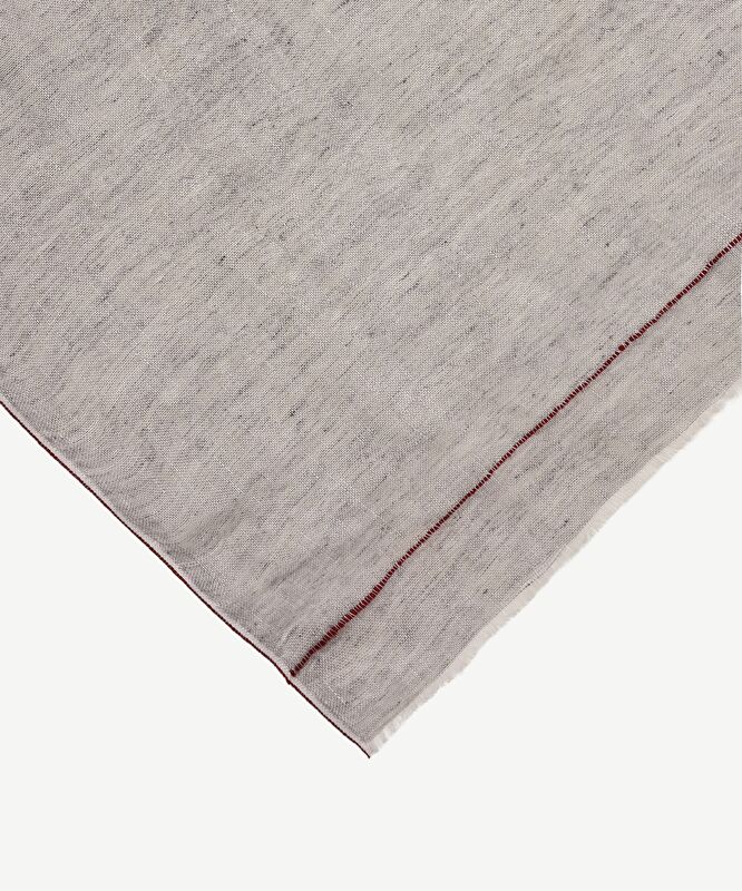 Şerit Detaylı Maskulen Şal