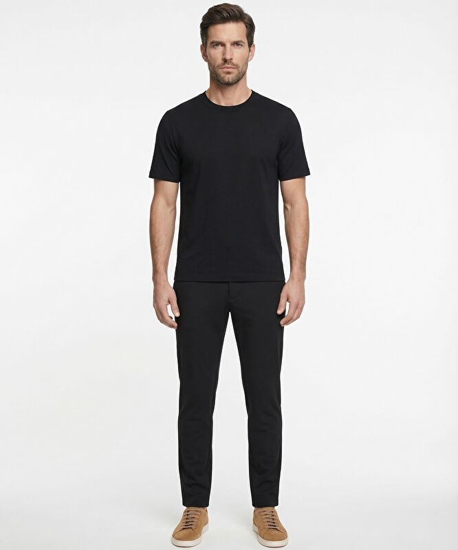 Regular Bisiklet Yaka Kısa Kol Kazak