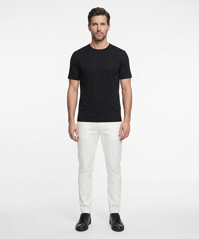 Regular Bisiklet Yaka Kısa Kol Triko