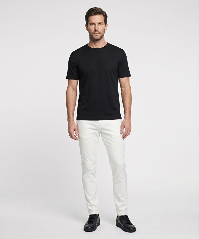 Regular Bisiklet Yaka Kısa Kol Triko