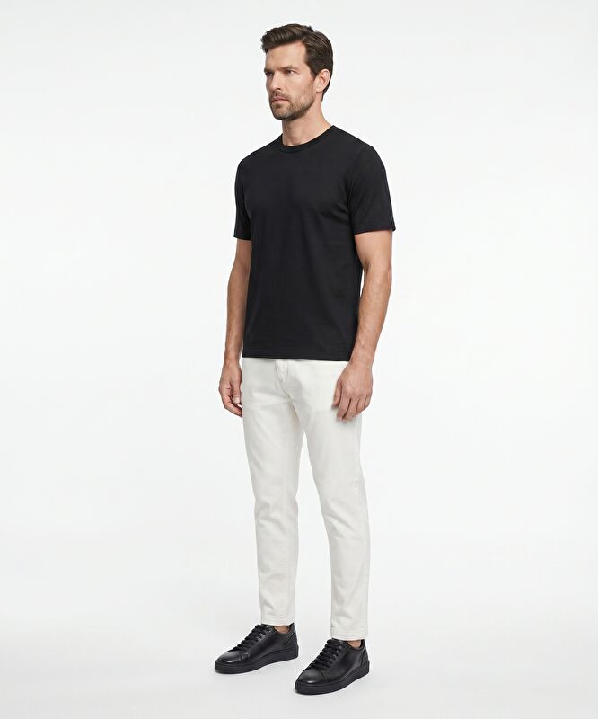 Regular Bisiklet Yaka Kısa Kol Triko