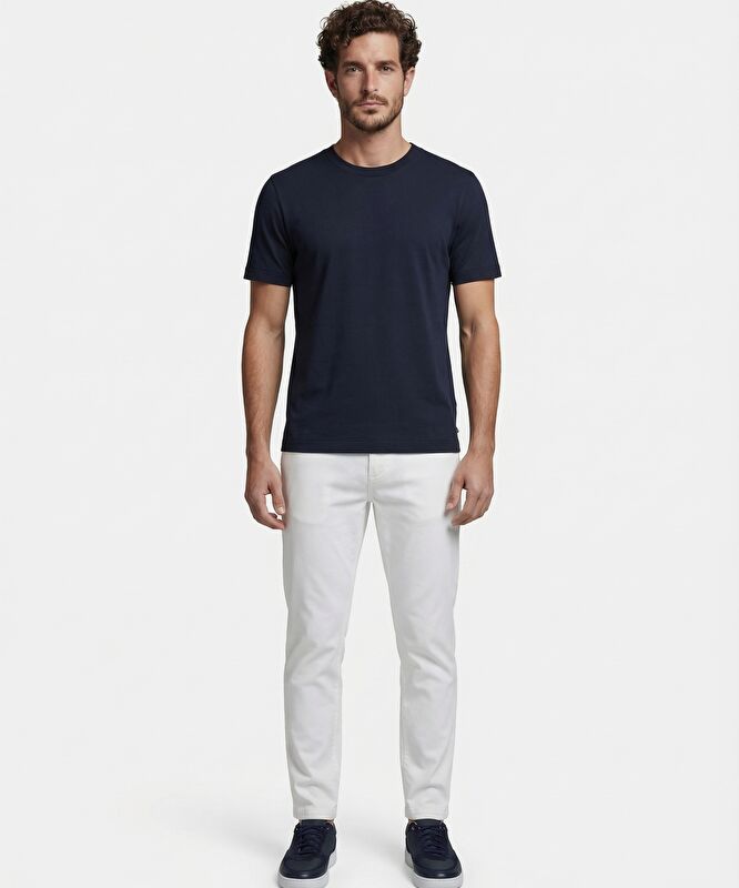 Regular Bisiklet Yaka Kısa Kol Kazak