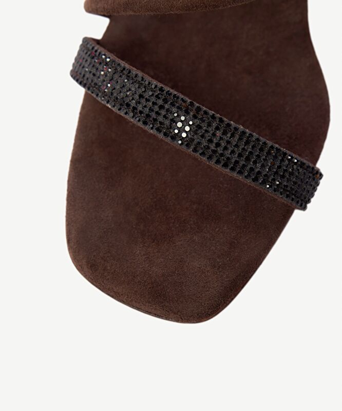 S Bantlı Açık Topuklu Ayakkabı