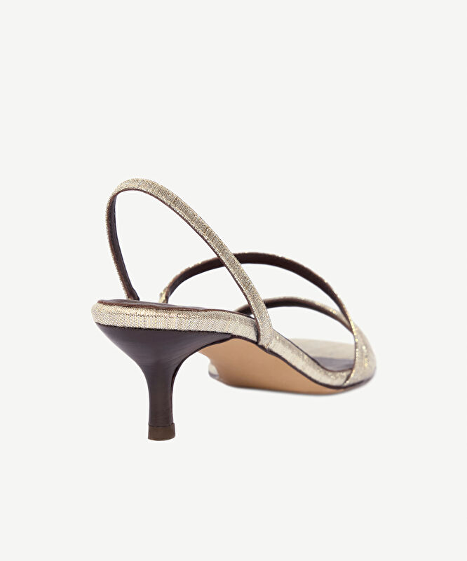 S Bantlı Açık Topuklu Ayakkabı