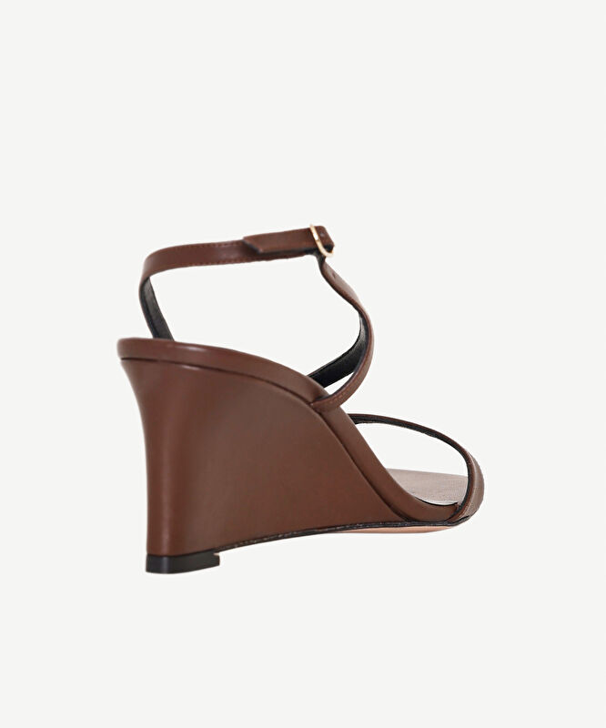 Platform Topuklu Deri Ayakkabı