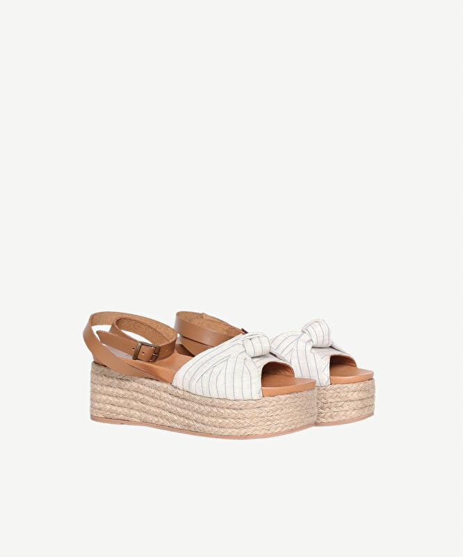 Kumaş Bantlı Espadril Sandalet