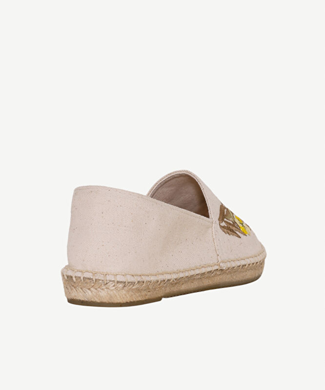 Küçük Çiçek Desenli Nakış İşleme Espadril