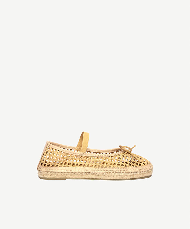 Rafya Örgülü Mary Jane Espadril