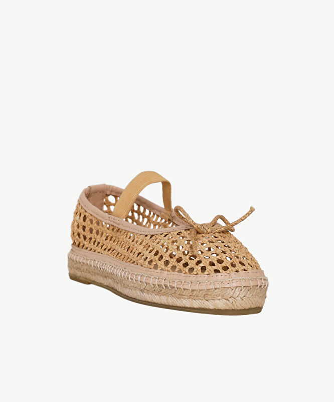 Rafya Örgülü Mary Jane Espadril
