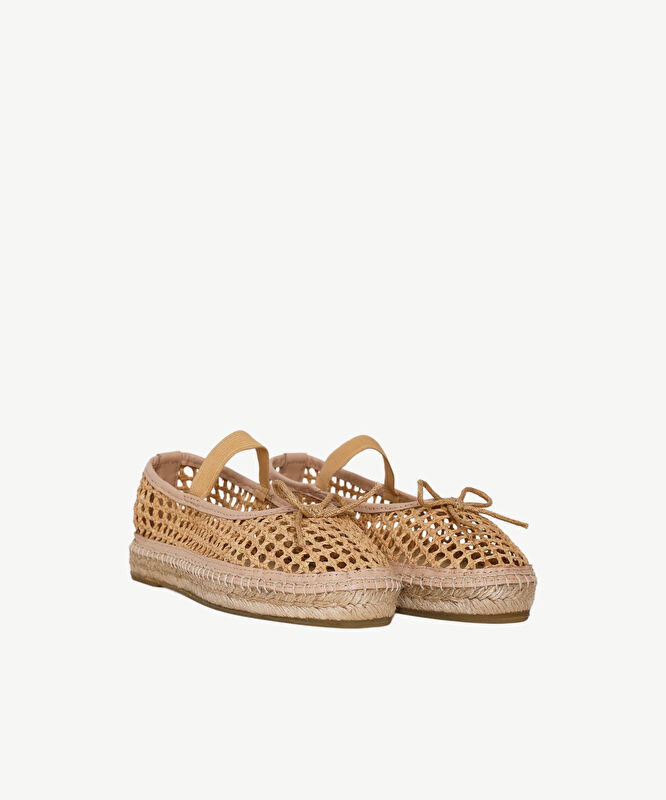 Rafya Örgülü Mary Jane Espadril