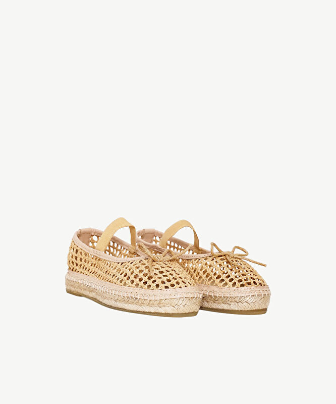 Rafya Örgülü Mary Jane Espadril