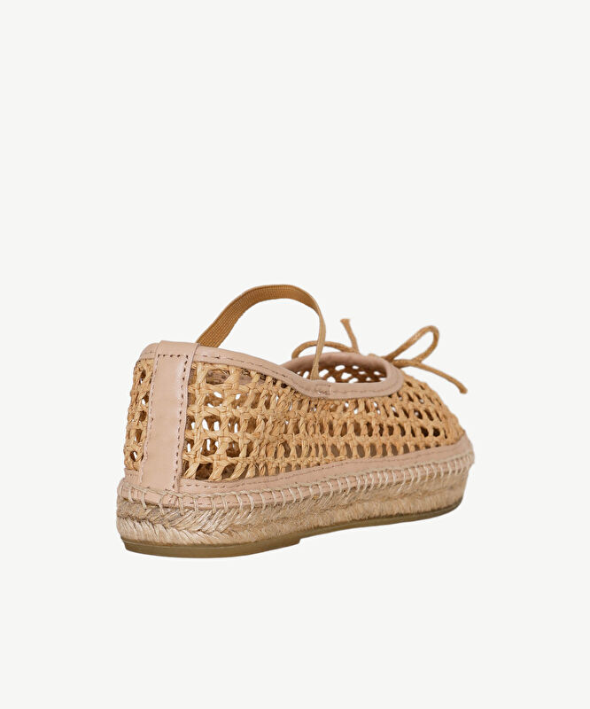 Rafya Örgülü Mary Jane Espadril