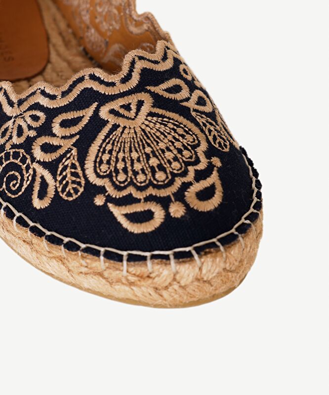 Nakış İşlemeli Mary Jane Espadril
