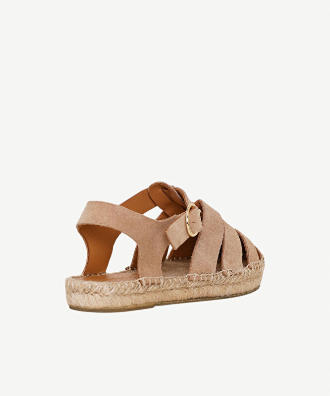 Süet Kafesli Espadril