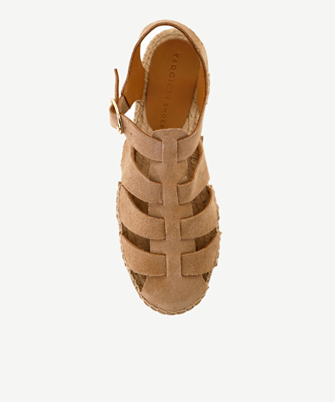Süet Kafesli Espadril