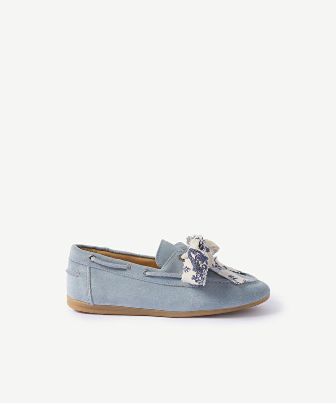 Süet Bağcıklı Loafer