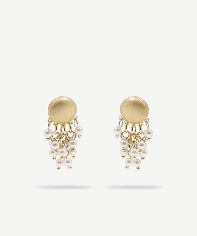 Akrilik İnci Detaylı Küpe