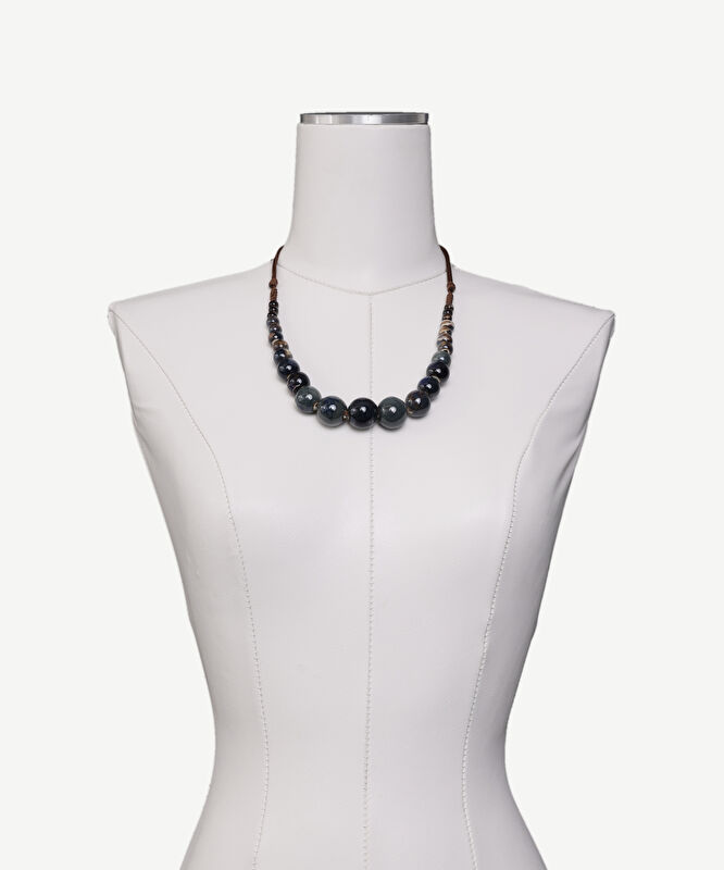 Seramik Boncuklu İp Kolye