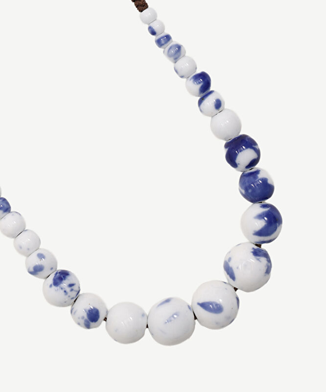 Seramik Boncuklu İp Kolye