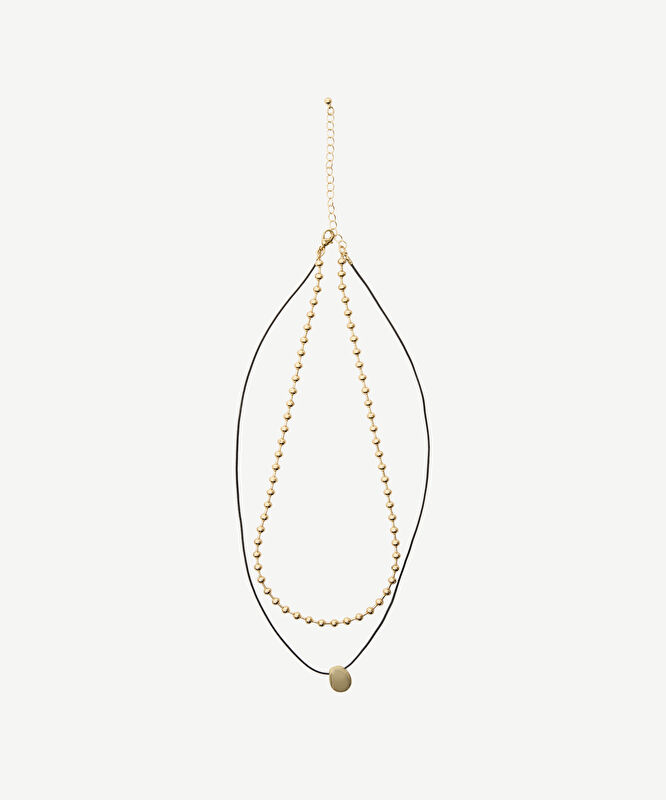 Minimal Uç Detaylı İki Sıralı Kolye