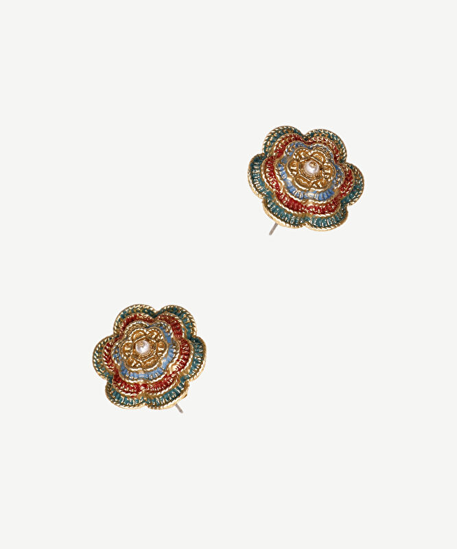 Çiçek Formlu Küpe