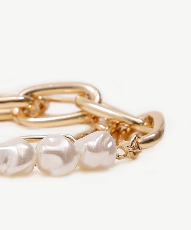 Boncuk Detaylı Zincir Bileklik