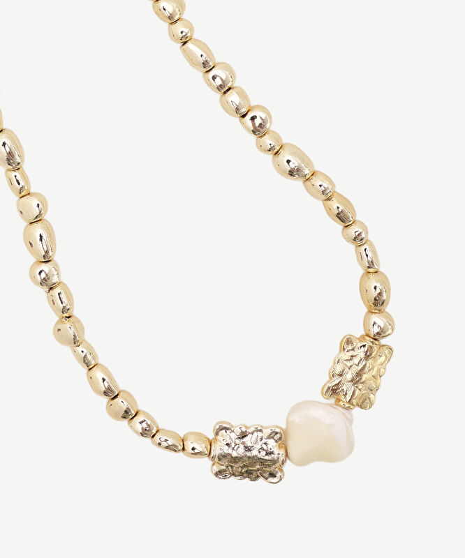 Doğal Taş Detaylı Kolye