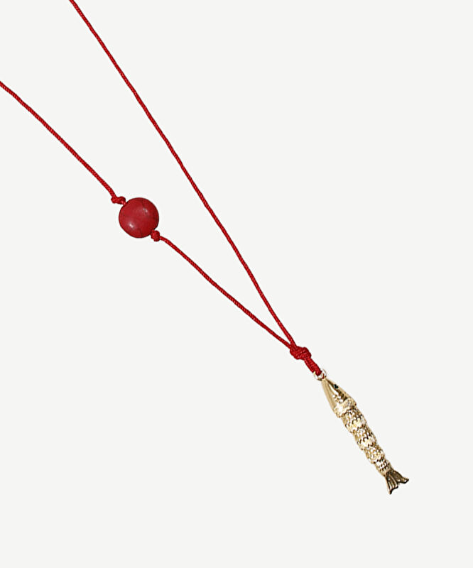 Balık Uçlu İp Kolye