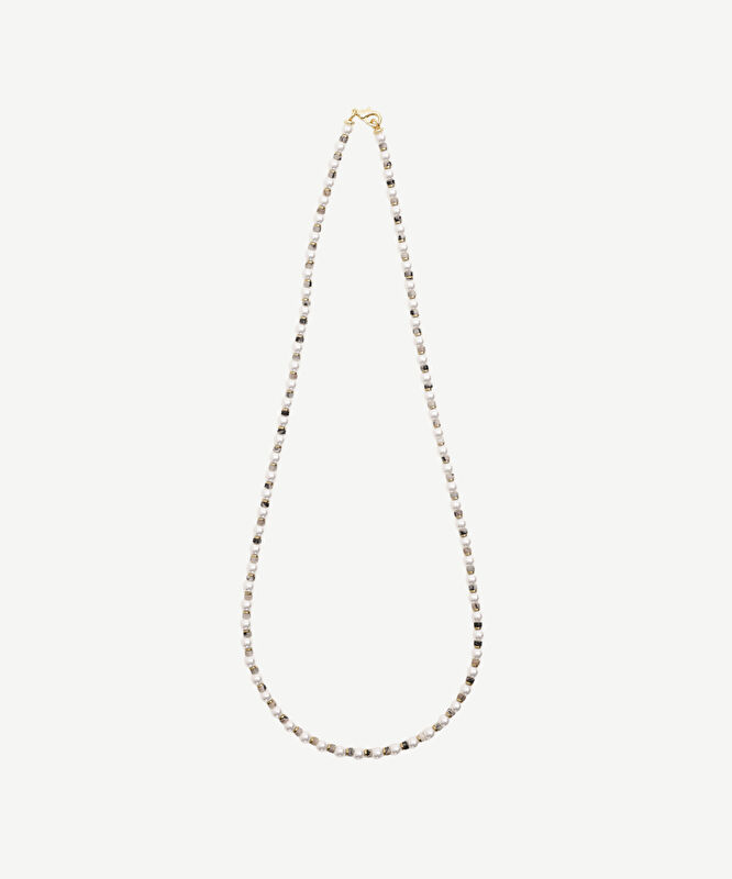 Doğal Taş Ve İnci Sıralı Kolye