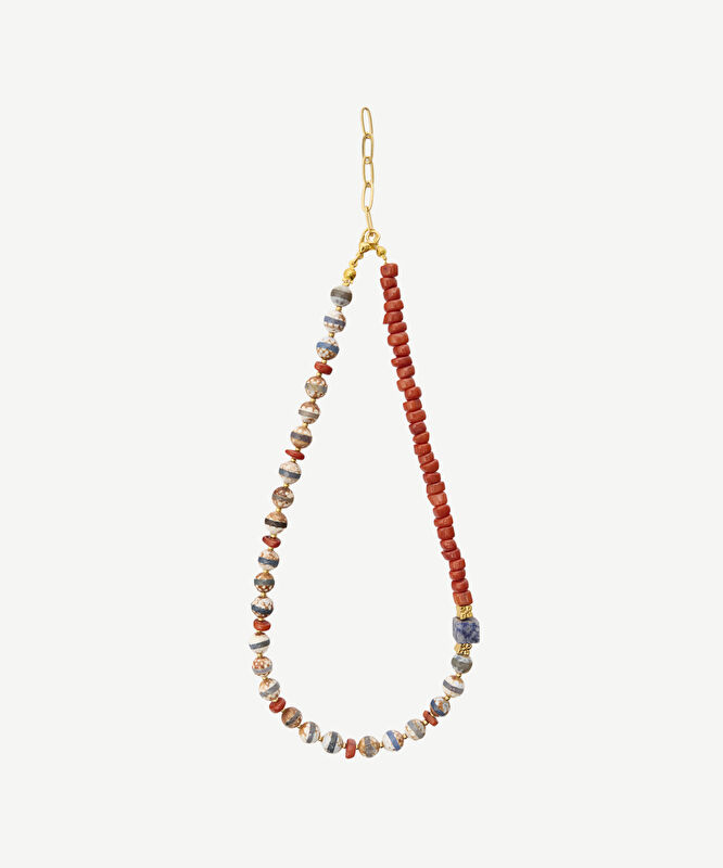 Akik Ve Mercan Detaylı Kolye