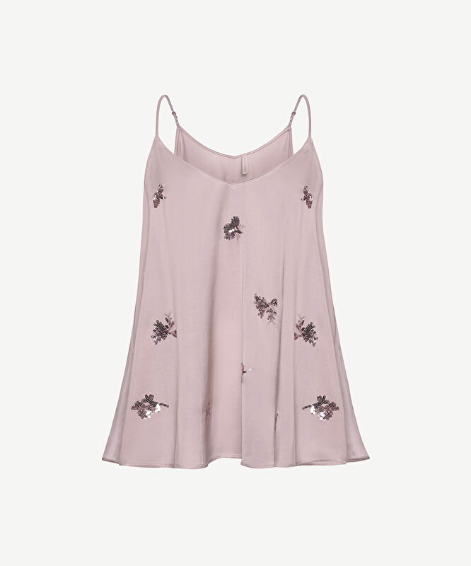 Regular V Yaka Askılı Bluz