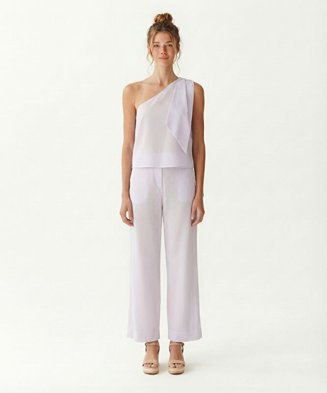 Regular Tek Omuz Kolsuz Bluz