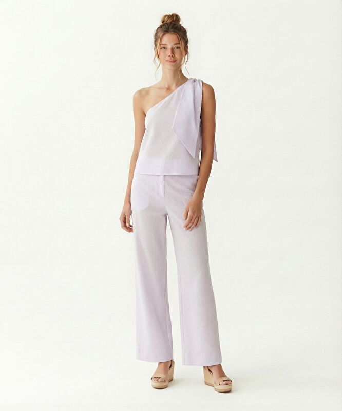 Regular Tek Omuz Kolsuz Bluz