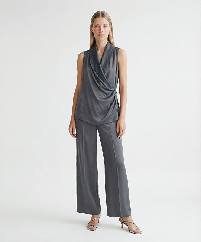 Fitted V Yaka Kolsuz Bluz