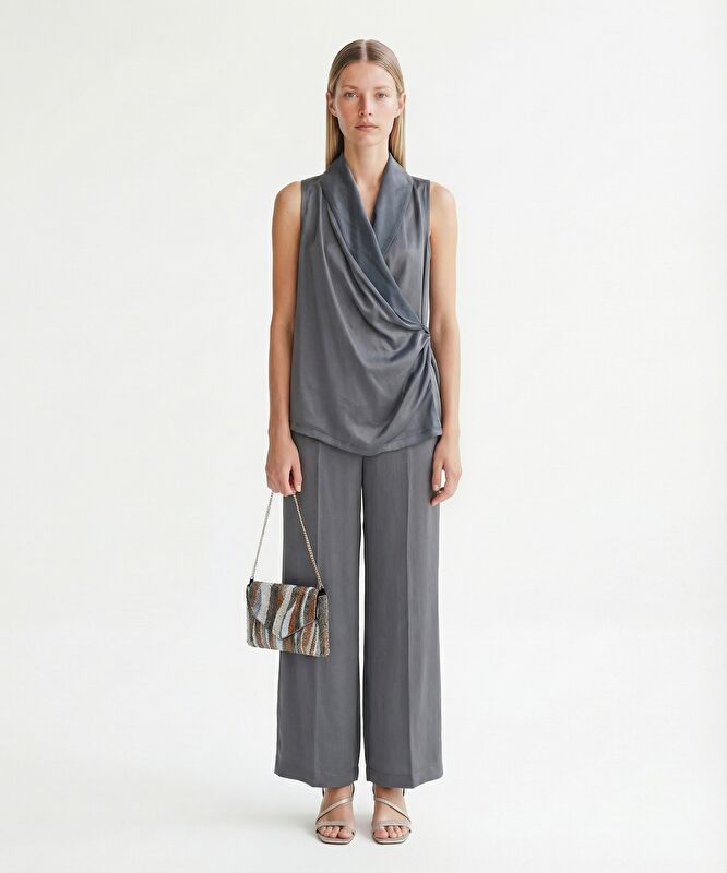 Fitted V Yaka Kolsuz Bluz