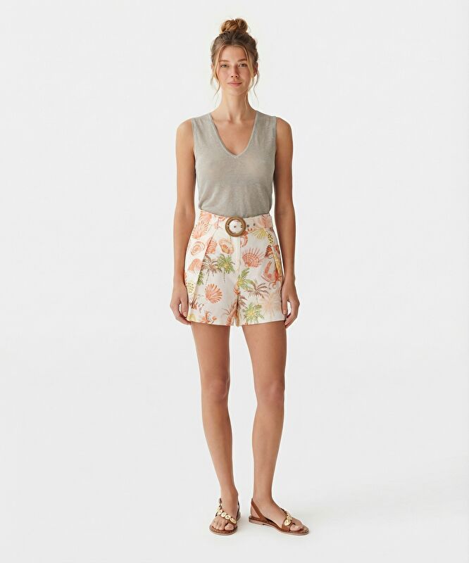 Regular Normal Bel Bermuda/Şort