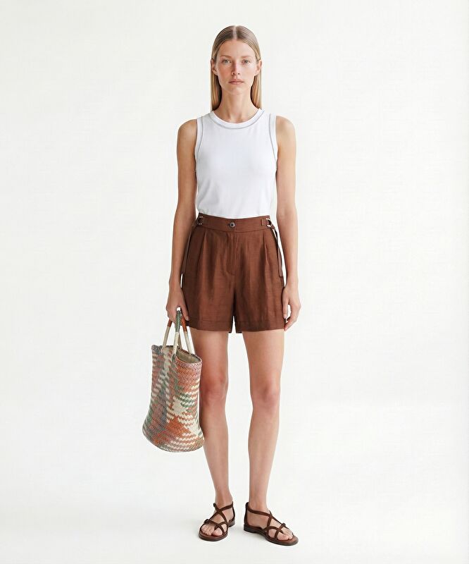 Regular Normal Bel Bermuda/Şort